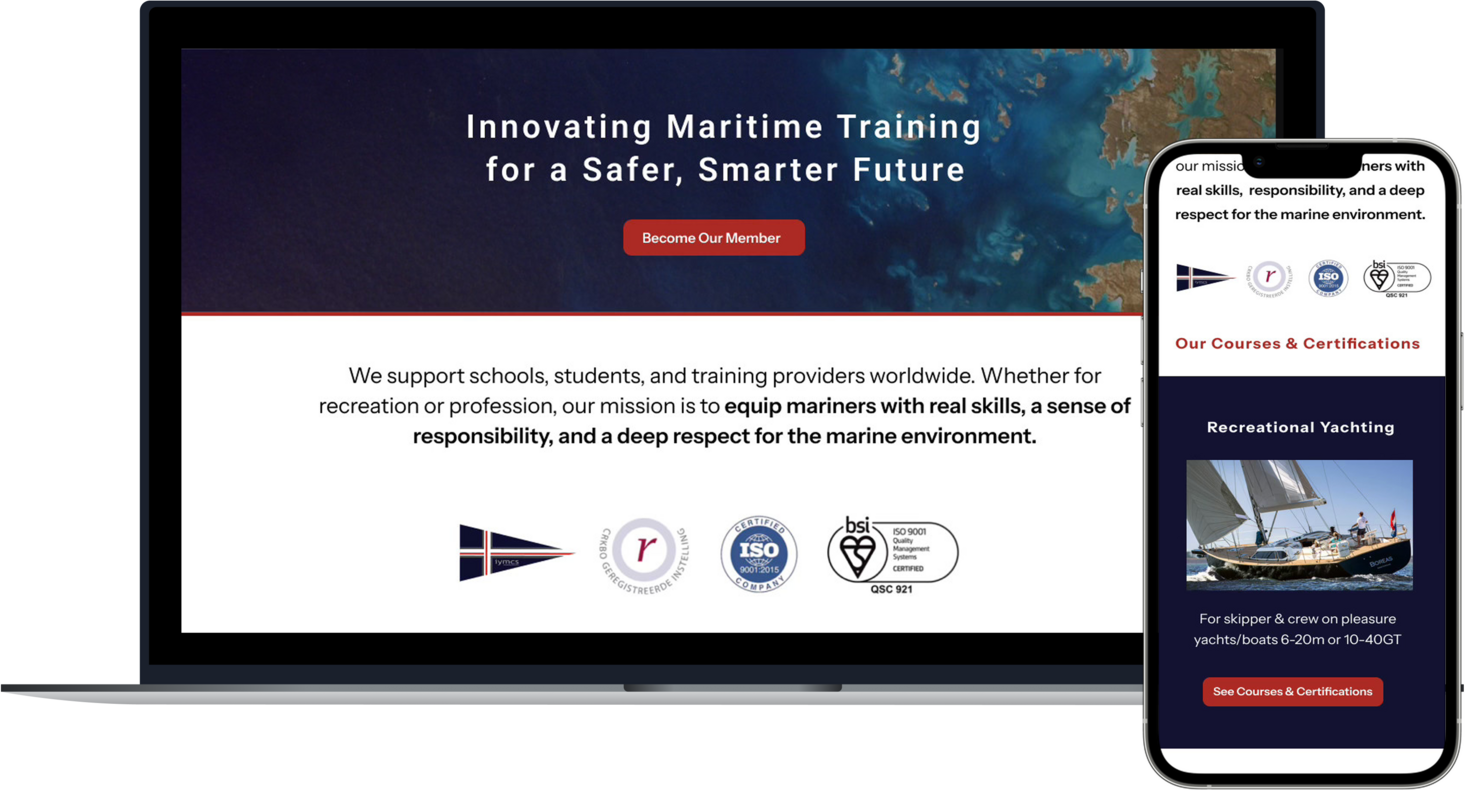 Website for Yachting Education Business